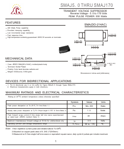 SMAJ54A Datasheet PDF Gaomi Xinghe Electronics Co., Ltd.