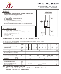 SR580 Datasheet PDF Gaomi Xinghe Electronics Co., Ltd.