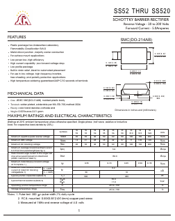 SS520 Datasheet PDF Gaomi Xinghe Electronics Co., Ltd.