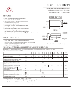 SS315SMB Datasheet PDF Gaomi Xinghe Electronics Co., Ltd.