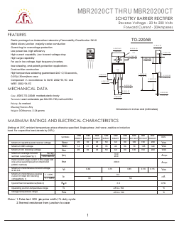 MBR2040CT Datasheet PDF Gaomi Xinghe Electronics Co., Ltd.