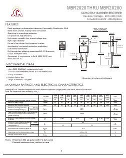 MBR2060 Datasheet PDF Gaomi Xinghe Electronics Co., Ltd.