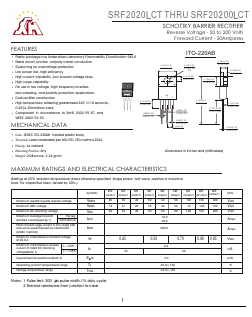 SRF20100LCT Datasheet PDF Gaomi Xinghe Electronics Co., Ltd.