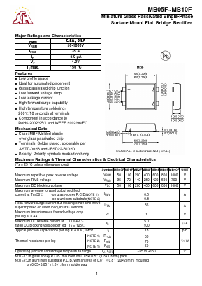 MB4F Datasheet PDF Gaomi Xinghe Electronics Co., Ltd.