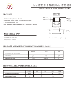 MM1Z5261B Datasheet PDF Gaomi Xinghe Electronics Co., Ltd.