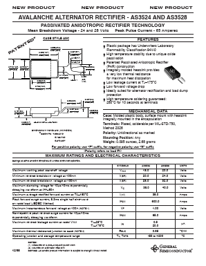 AS3524P Datasheet PDF General Semiconductor
