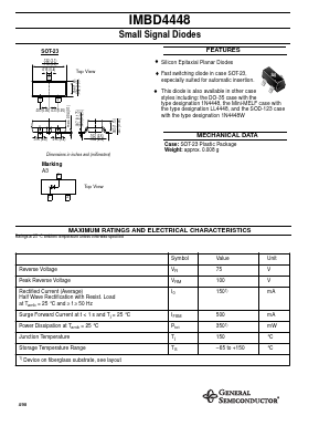 IMBD4448 Datasheet PDF General Semiconductor