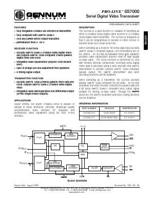 GS7000-CQT Datasheet PDF Gennum -> Semtech