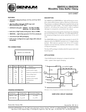 GB4550 Datasheet PDF Gennum -> Semtech
