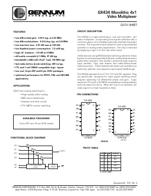 GX434CTC Datasheet PDF Gennum -> Semtech