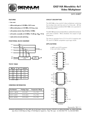 GX214A Datasheet PDF Gennum -> Semtech