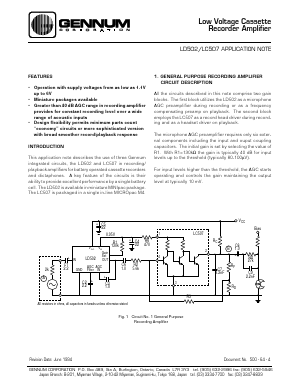 LC507 Datasheet PDF Gennum -> Semtech