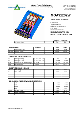 GOA94002W Datasheet PDF Green Power Semiconductors