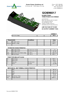 GOB96017 Datasheet PDF Green Power Semiconductors