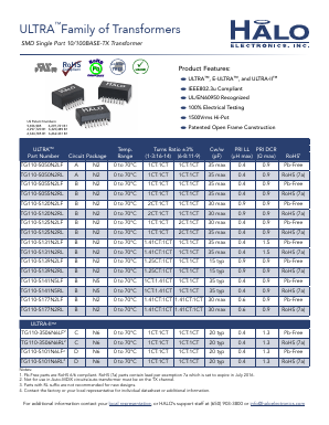 TG110-3506N6RL Datasheet PDF HALO Electronics, Inc.