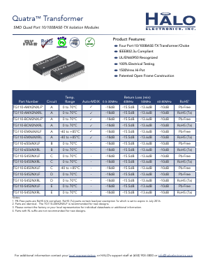 TG110-6506NXRL Datasheet PDF HALO Electronics, Inc.