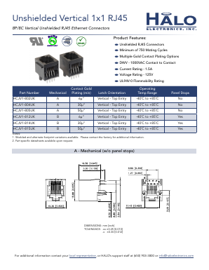 HCJV1-812UK Datasheet PDF HALO Electronics, Inc.