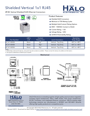HCJV1-804SK Datasheet PDF HALO Electronics, Inc.