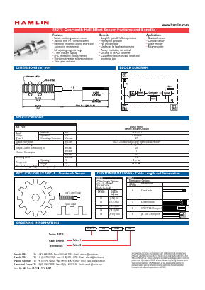 55075-00-03-C Datasheet PDF HAMLIN Position and Movement Sensor Solutions