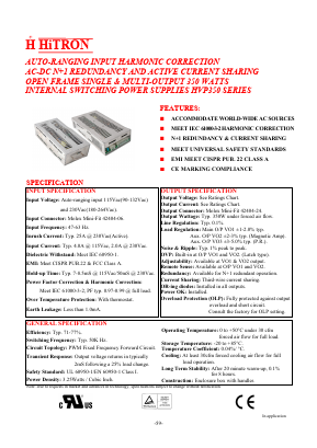 HVP350-S150220 Datasheet PDF HITRON ELECTRONICS CORPORTION
