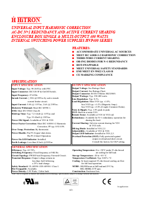 HVP400-S150250 Datasheet PDF HITRON ELECTRONICS CORPORTION