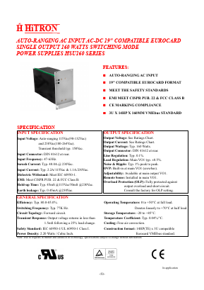 HSU160-15 Datasheet PDF HITRON ELECTRONICS CORPORTION