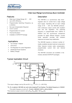 HM1485 Datasheet PDF Shenzhen Huazhimei Semiconductor Co., Ltd