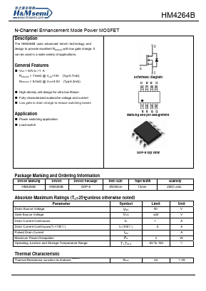 HM4264B Datasheet PDF Shenzhen Huazhimei Semiconductor Co., Ltd