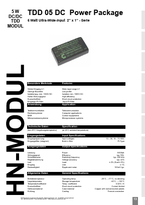 TDD05-05D4 Datasheet PDF HN Electronic Components
