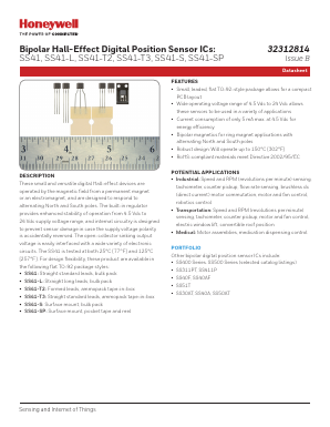 SS41-L Datasheet PDF Honeywell Accelerometers