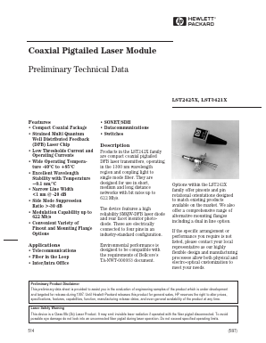 LST2425X Datasheet PDF HP => Agilent Technologies