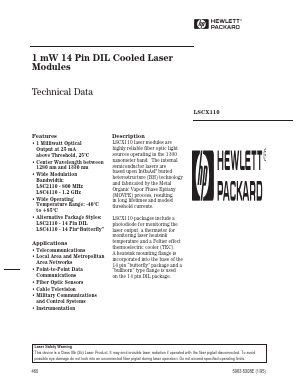 LSC4110-ST Datasheet PDF HP => Agilent Technologies
