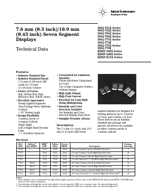 HDSP-3600 Datasheet PDF HP => Agilent Technologies