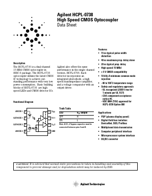 HCPL-0738-060 Datasheet PDF HP => Agilent Technologies