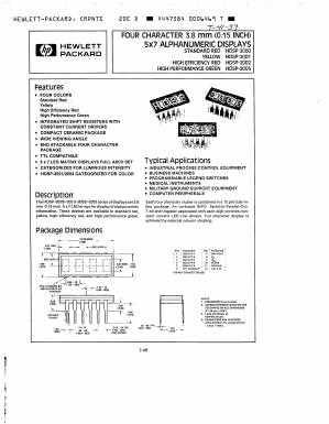 HDSP-2000 Datasheet PDF HP => Agilent Technologies