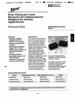 HDSP-6651 Datasheet PDF HP => Agilent Technologies