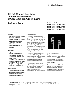 HLMP-CB16 Datasheet PDF HP => Agilent Technologies