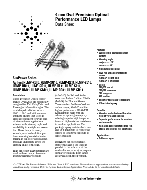 HLMP-RD11-LP000 Datasheet PDF HP => Agilent Technologies