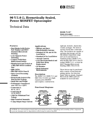 HSSR-7110-300 Datasheet PDF HP => Agilent Technologies