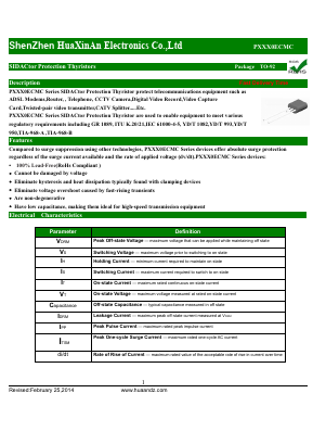 P3500ECMC Datasheet PDF HuaXinAn Electronics CO.,LTD