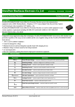 P0300SA Datasheet PDF HuaXinAn Electronics CO.,LTD