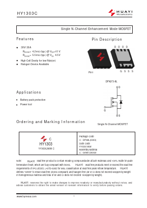 HY1303C Datasheet PDF HUAYI MICROELECTRONICS CO.,LTD.