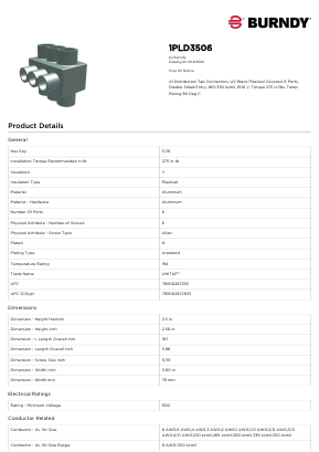 1PLD3506 Datasheet PDF Hubbell Incorporated.