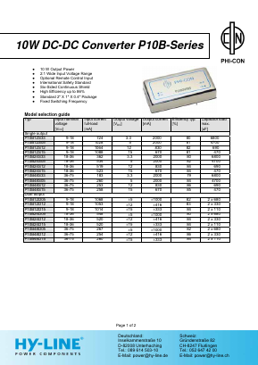 P10B12S33 Datasheet PDF HY-LINE Power Components