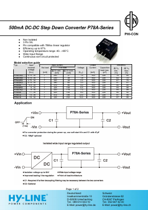P78A6R5 Datasheet PDF HY ELECTRONIC CORP.