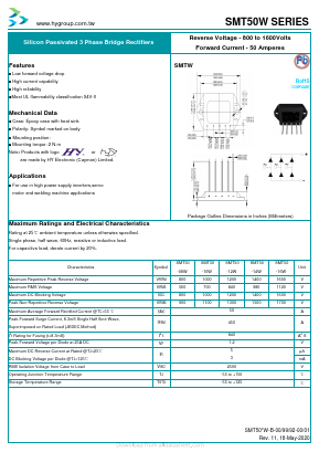 SMT50-14W Datasheet PDF HY ELECTRONIC CORP.