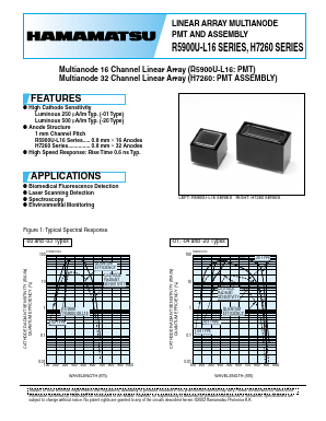 R5900U-00-L16 Datasheet PDF Hamamatsu Photonics