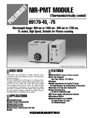 H9170-45 Datasheet PDF Hamamatsu Photonics
