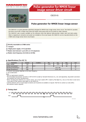 C8225-01 Datasheet PDF Hamamatsu Photonics