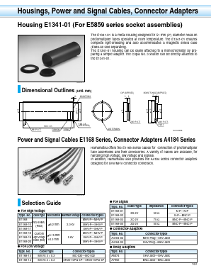 E1168-01 Datasheet PDF Hamamatsu Photonics